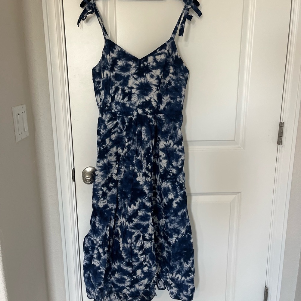 GAP Navy and White Smocked Dress​